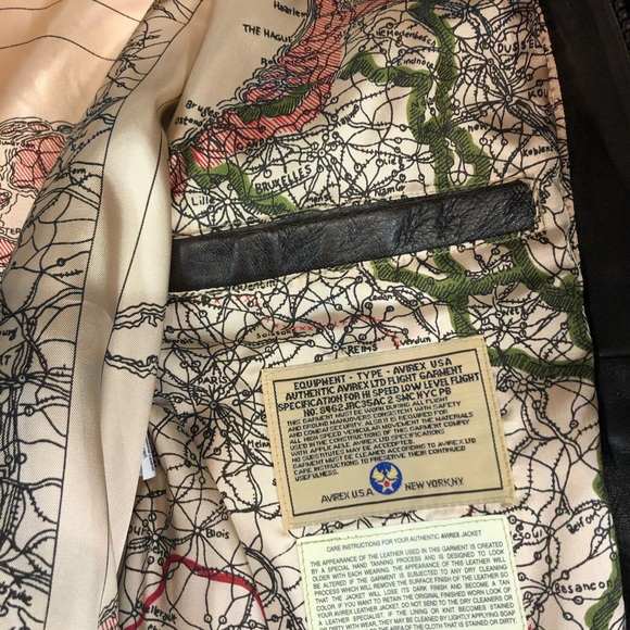 Men NWOT sz M Avirex A-2 bomber leather jacket - Picture 8 of 10